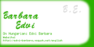 barbara edvi business card